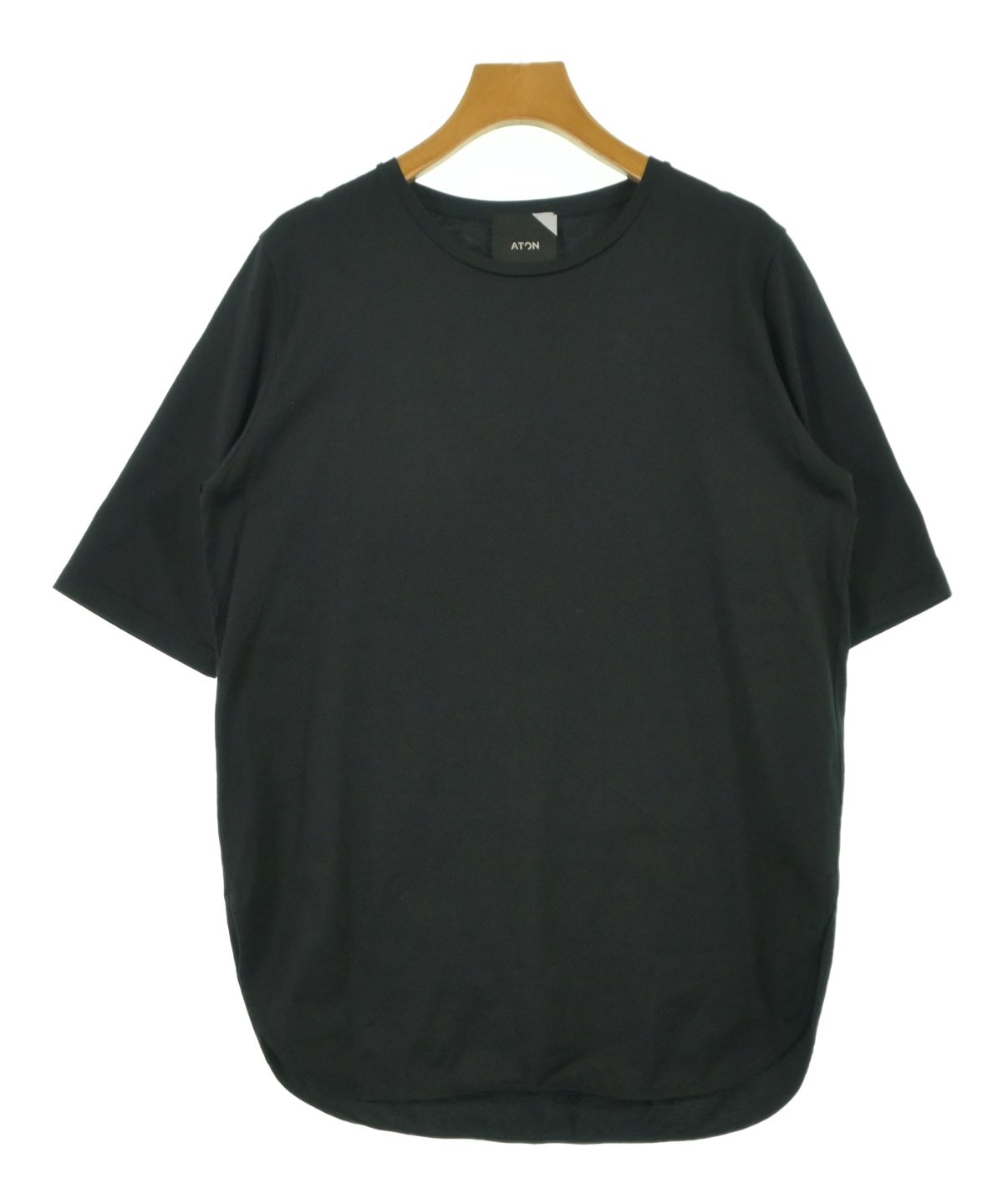 ATON エイトン Tシャツ・カットソー メンズ 【古着】【中古】 ATON（エイトン）Tシャツ・カットソー 黒 サイズ:02(M位) レディース