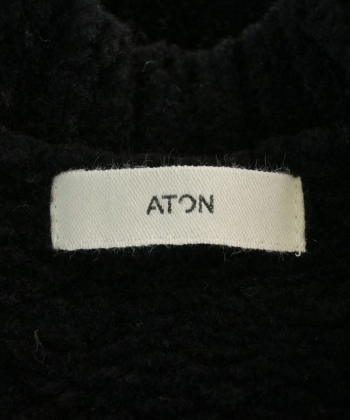 ATON（エイトン）ニット・セーター 黒 サイズ:01(S位) メンズ/2200640073183