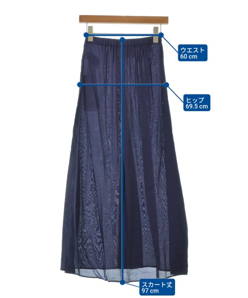 ATON（エイトン）ロング・マキシ丈スカート 紺 サイズ:2(M位) レディース/2200644615334