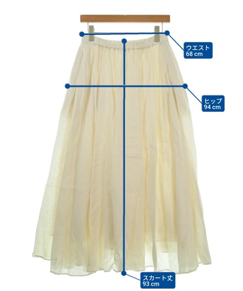 ATON（エイトン）ロング・マキシ丈スカート 白 サイズ:2(M位) レディース/2200644746786