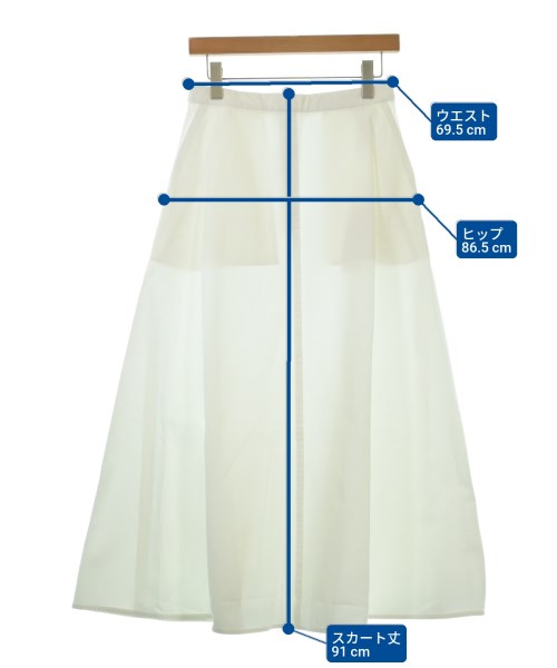 ATON（エイトン）ロング・マキシ丈スカート 白 サイズ:2(M位) レディース/2200644746847