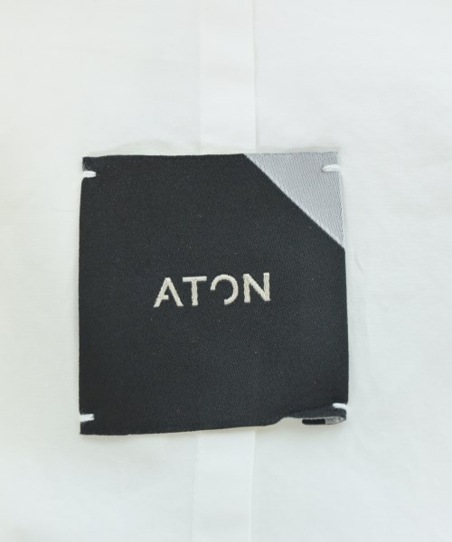 ATON（エイトン）カジュアルシャツ 白 サイズ:4(XL位) メンズ/2200535873102