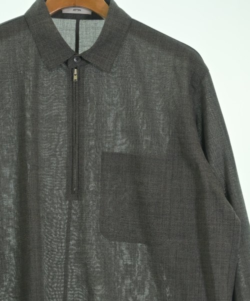 ATON（エイトン）カジュアルシャツ グレー サイズ:02(M位) メンズ/2200619155070