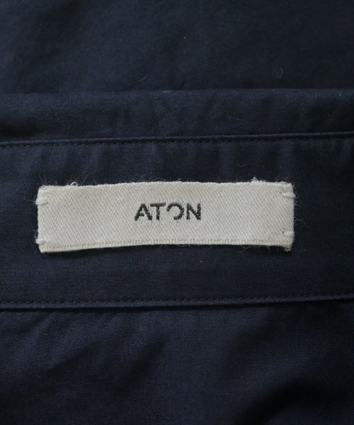 ATON（エイトン）カジュアルシャツ 紺 サイズ:02(M位) メンズ/2200623198049