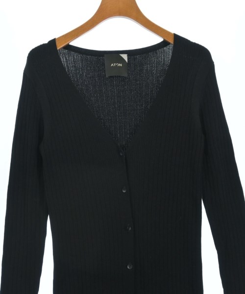 ATON（エイトン）カーディガン 黒 サイズ:2(M位) レディース/2200620540018