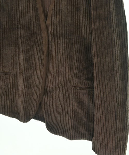 ATON（エイトン）ノーカラージャケット 茶 サイズ:2(M位) レディース/2200612053021