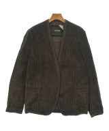 ATON（エイトン）ノーカラージャケット 茶 サイズ:2(M位) レディース/2200612053021