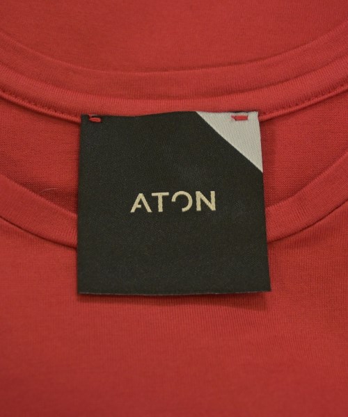 ATON（エイトン）Tシャツ・カットソー 赤 サイズ:02(M位) レディース/2200617900030