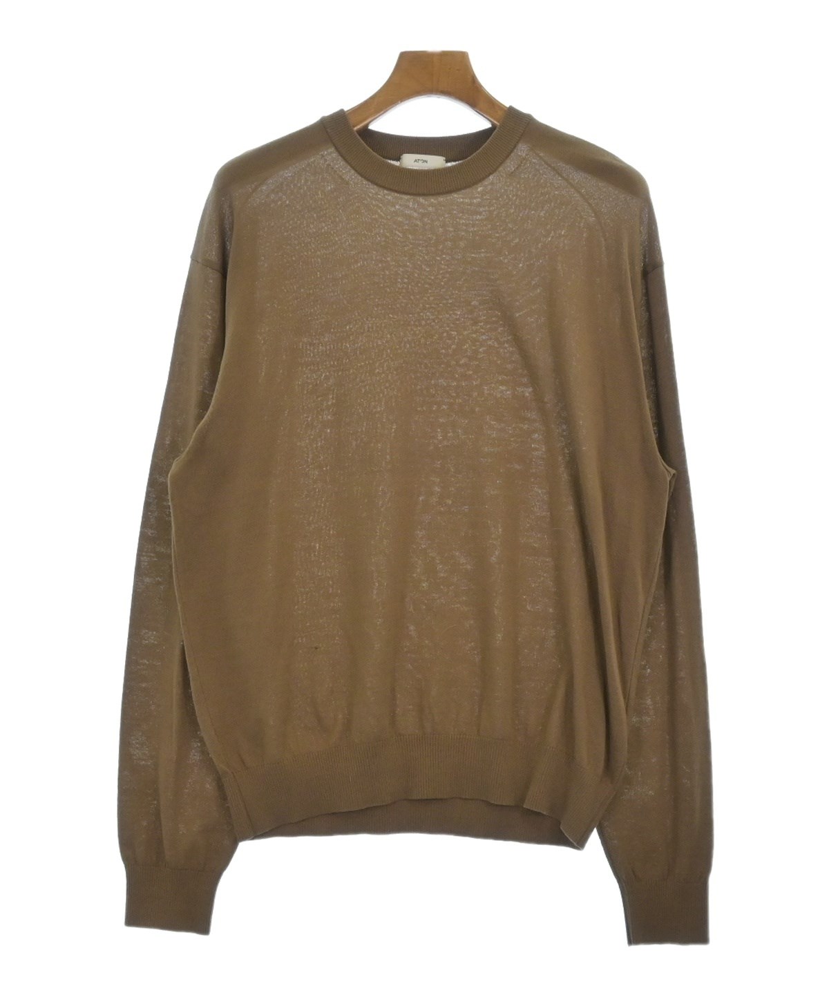 ATON（エイトン）ニット・セーター 茶 サイズ:04(XL位) メンズ