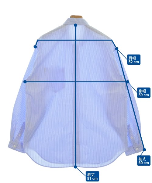 ATON（エイトン）カジュアルシャツ 青 サイズ:4(XL位) メンズ/2200629453067