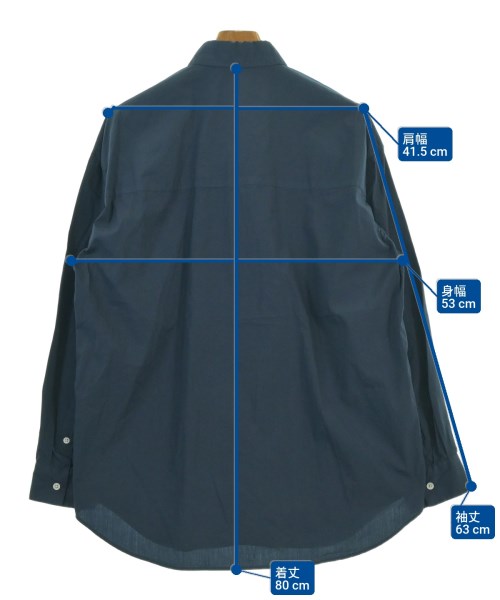 ATON（エイトン）カジュアルシャツ 紺 サイズ:02(M位) メンズ/2200633695088