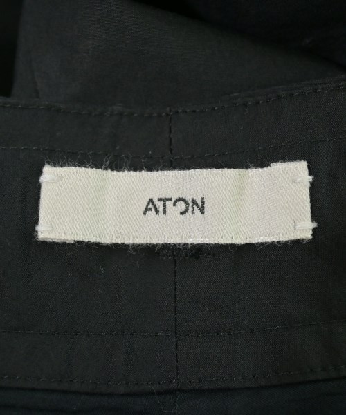 ATON（エイトン）カーゴパンツ 黒 サイズ:4(XL位) メンズ/2200610146114