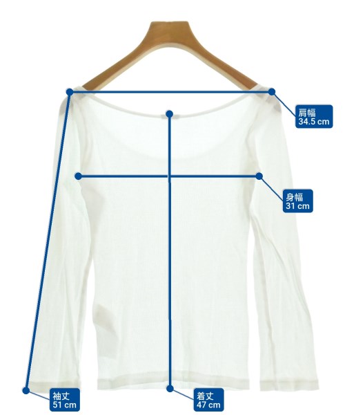 ATON（エイトン）Tシャツ・カットソー 白 サイズ:02(M位) レディース/2200609485057