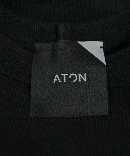 ATON（エイトン）Tシャツ・カットソー 黒 サイズ:02(M位) レディース/2200610275029