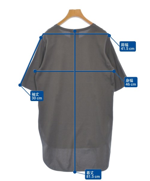 ATON（エイトン）Tシャツ・カットソー グレー サイズ:02(M位) レディース/2200613970129