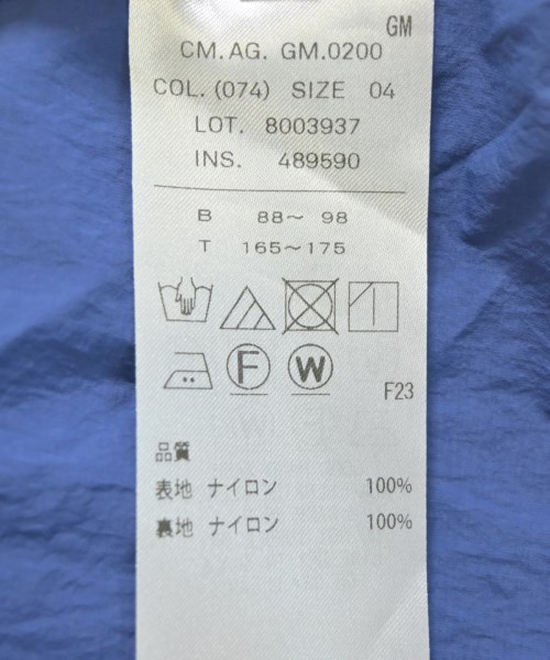 ATON（エイトン）ステンカラーコート 青 サイズ:4(XL位) メンズ/2200618620036