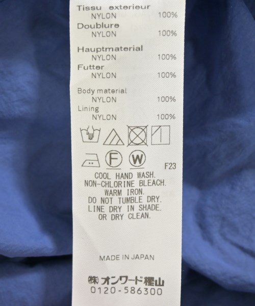 ATON（エイトン）ステンカラーコート 青 サイズ:4(XL位) メンズ/2200618620036