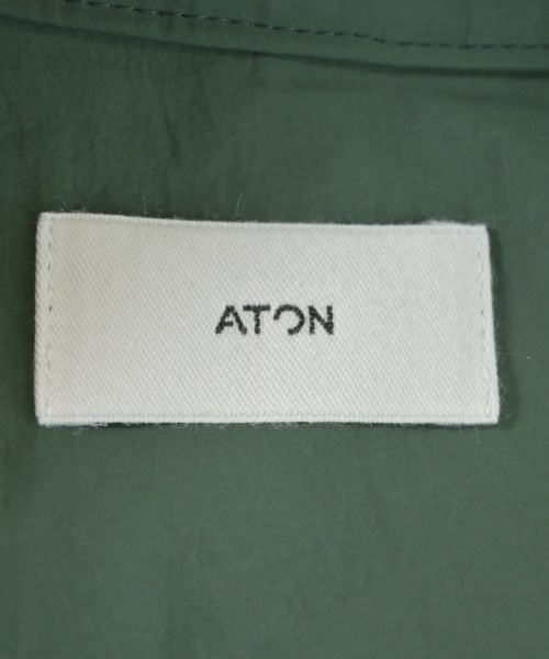 ATON（エイトン）ステンカラーコート カーキ サイズ:4(XL位) メンズ/2200618620043