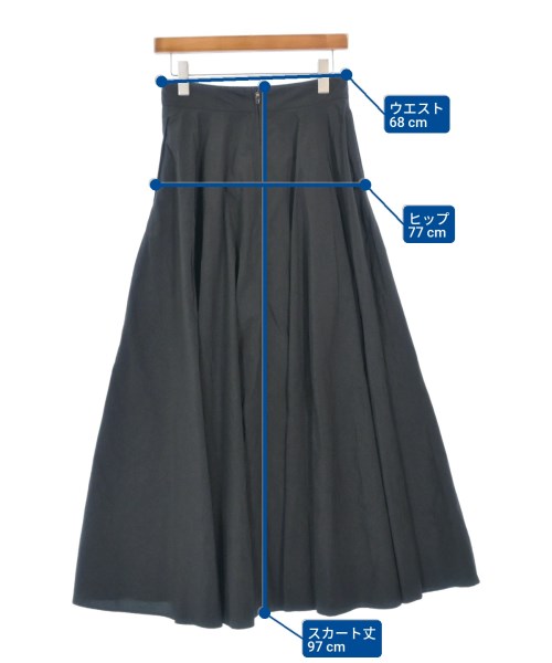 ATON（エイトン）ロング・マキシ丈スカート 黒 サイズ:2(M位) レディース/2200611874207