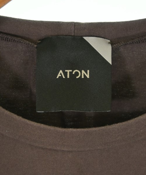 ATON（エイトン）Tシャツ・カットソー 茶 サイズ:4(XL位) メンズ/2200610095177