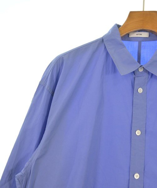 ATON（エイトン）カジュアルシャツ 青 サイズ:4(XL位) メンズ/2200620611091
