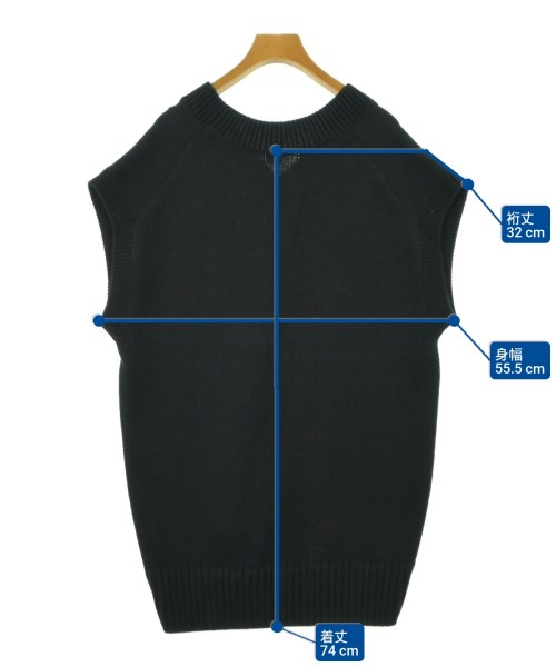 ATON（エイトン）ベスト 黒 サイズ:02(M位) レディース/2200617441083