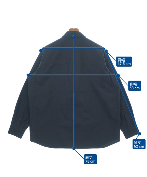 ATON（エイトン）カジュアルシャツ 紺 サイズ:06(XXL位) メンズ/2200672996061