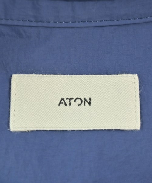 ATON（エイトン）ステンカラーコート 青 サイズ:4(XL位) メンズ/2200673208088