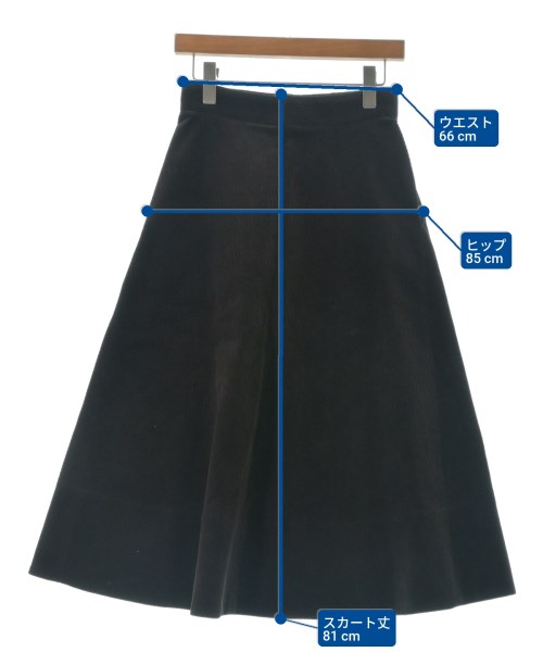 ATON（エイトン）ロング・マキシ丈スカート 茶 サイズ:02(M位) レディース/2200670303441