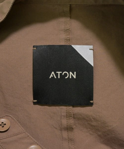 ATON（エイトン）カジュアルシャツ 茶 サイズ:02(M位) レディース/2200673379030