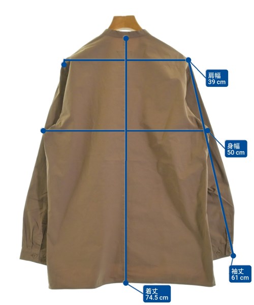 ATON（エイトン）カジュアルシャツ 茶 サイズ:02(M位) レディース/2200673379030