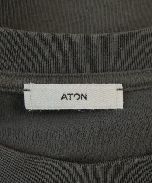ATON（エイトン）Tシャツ・カットソー カーキ サイズ:4(XL位) メンズ/2200675470049