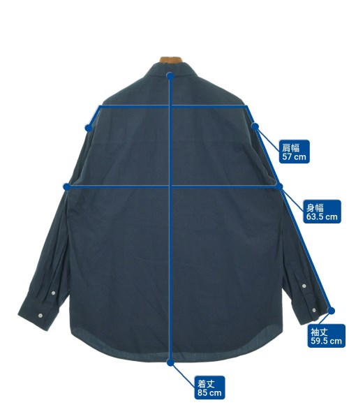 ATON（エイトン）カジュアルシャツ 紺 サイズ:6(XXL位) メンズ/2200676022025