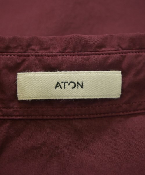 ATON（エイトン）カジュアルシャツ 赤 サイズ:6(XXL位) メンズ/2200676022049
