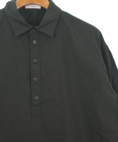ATON（エイトン）カジュアルシャツ 黒 サイズ:2(XL位) メンズ/2200676022056