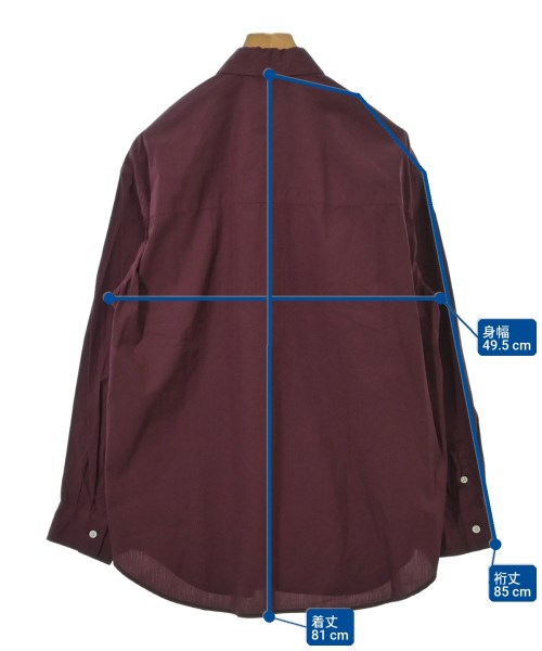 ATON（エイトン）カジュアルシャツ 赤 サイズ:02(M位) メンズ/2200677644066