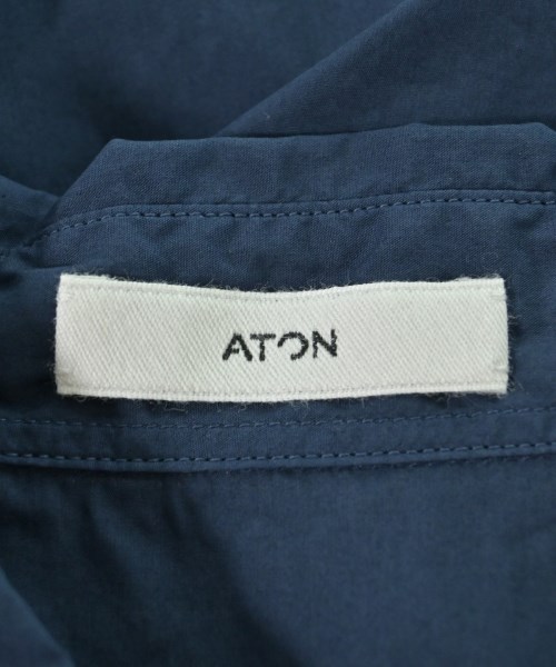 ATON（エイトン）カジュアルシャツ 紺 サイズ:04(XL位) メンズ/2200677644073