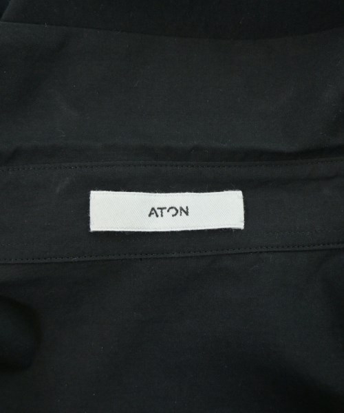 ATON（エイトン）カジュアルシャツ 黒 サイズ:02(M位) メンズ/2200677644097