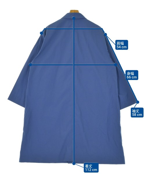 ATON（エイトン）ステンカラーコート 青 サイズ:02(M位) メンズ/2200678173015