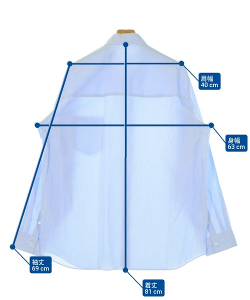 ATON（エイトン）カジュアルシャツ 青 サイズ:06(XXL位) メンズ/2200678173046