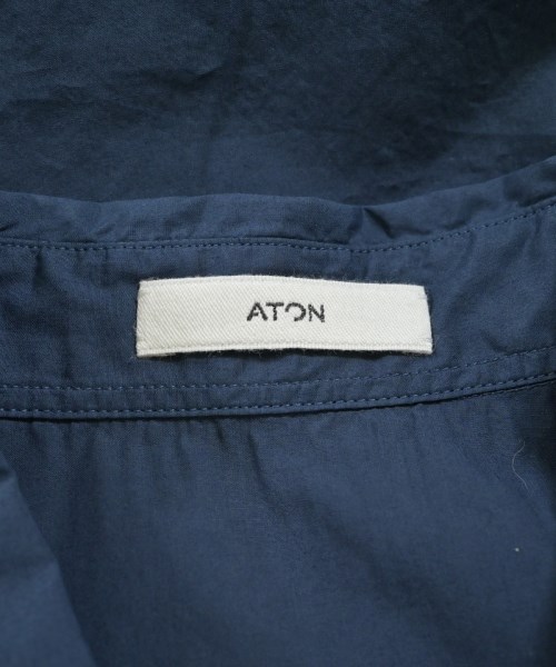 ATON（エイトン）カジュアルシャツ 紺 サイズ:04(XL位) メンズ/2200678173053
