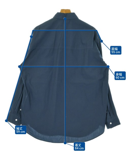 ATON（エイトン）カジュアルシャツ 紺 サイズ:04(XL位) メンズ/2200678173053