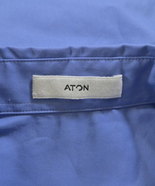 ATON（エイトン）カジュアルシャツ 青 サイズ:04(XL位) メンズ/2200678173060