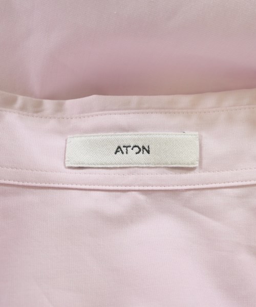ATON（エイトン）カジュアルシャツ ピンク サイズ:04(XL位) メンズ/2200678173077