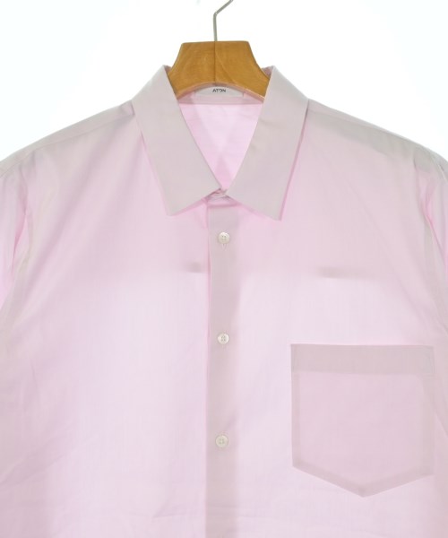 ATON（エイトン）カジュアルシャツ ピンク サイズ:04(XL位) メンズ/2200678173077