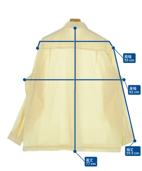 ATON（エイトン）カジュアルシャツ 黄 サイズ:04(XL位) メンズ/2200678173084