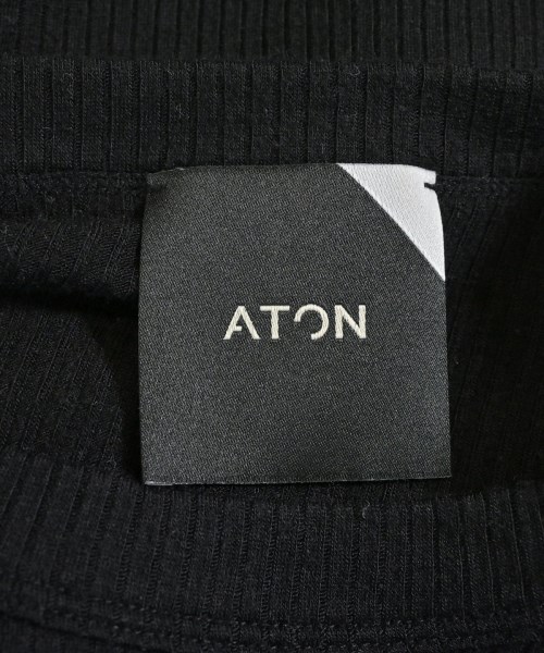 ATON（エイトン）Tシャツ・カットソー 黒 サイズ:2(M位) レディース/2200673081131
