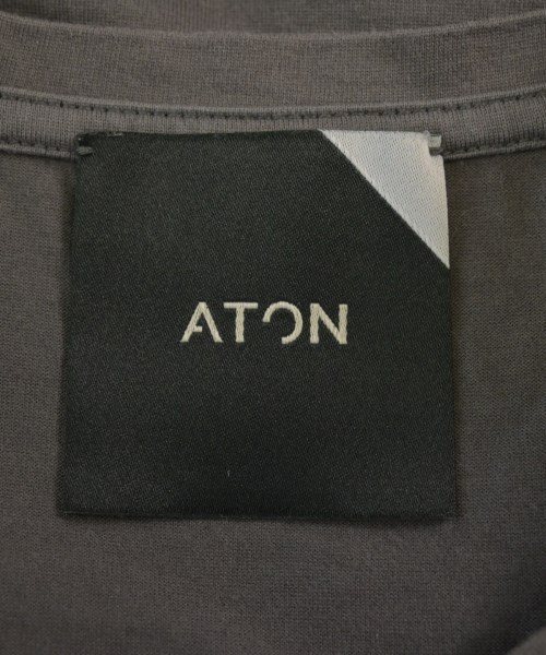 ATON（エイトン）Tシャツ・カットソー 茶 サイズ:01(S位) レディース/2200694989034