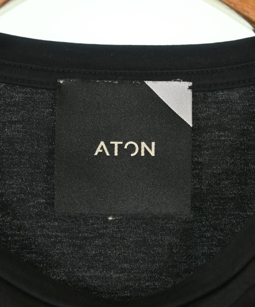 ATON（エイトン）Tシャツ・カットソー 黒 サイズ:01(S位) レディース/2200694989041