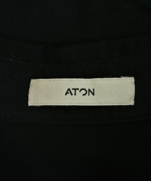 ATON（エイトン）カジュアルシャツ 黒 サイズ:4(XL位) メンズ/2200695929022